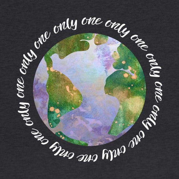 only one earth - protect our beautiful planet (watercolors and white handwriting repeated) by AtlasMirabilis